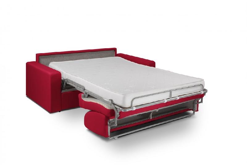 Canapé convertible Midnight Express - Matelas 16 cm - Couchage 140 cm - Tissu NEO Rouge - Fabrication italienne_2