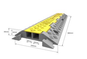Passe-câble 45mm 2 canaux résistant aux passages de véhicules jusqu'à 9 tonnes par essieu_2