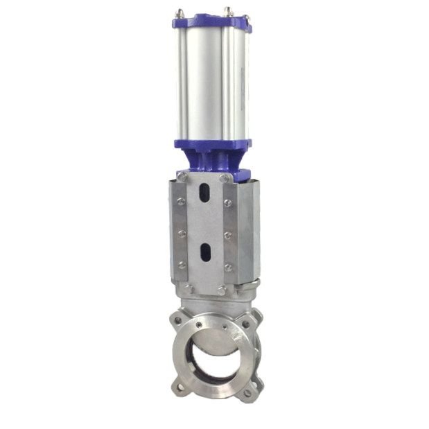 Vanne à guillotine - Meway Valves - unidirectionnelle pneumatique modèle MDQ pour applications industrielles générales_2