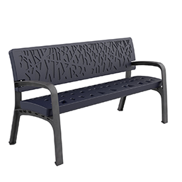 Banc public en polyéthylène moulé haute densité - traitement anti UV et anti graffiti - Cancun_2