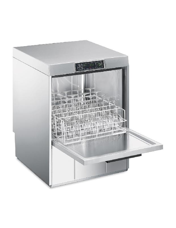 Lave-verres professionnel SMEG - Panier 50x50 cm - Double parois et pompe de vidange_2