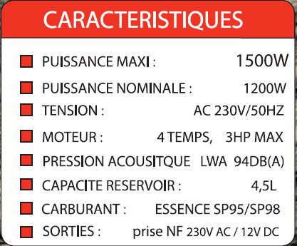 Mf1500i  groupe électrogène portable - mecafer - 1500w_2