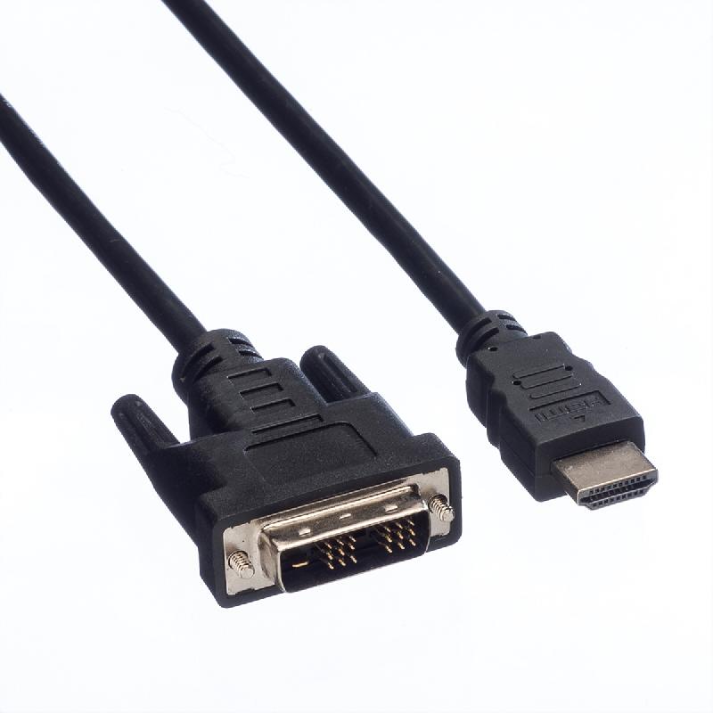 VALUE Câble de raccordement pour écran DVI (18+1) M /HDMI M, noir, 1 m_2