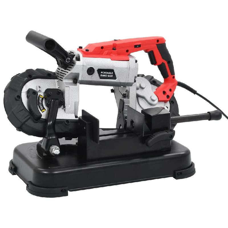 Vidaxl scie à ruban avec base et mallette portable acier 143387_2