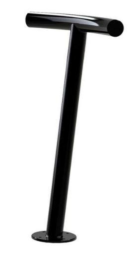 Assis-debout en T - Structure et assise en acier - Compatible abris fumeur - 270mm x 800mm x 500mm_2