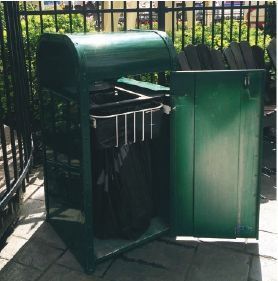 Support sacs poubelle pour îlots de tri et armoire à déchets ou système Longopac® FLEX (sacs chaussettes)_2