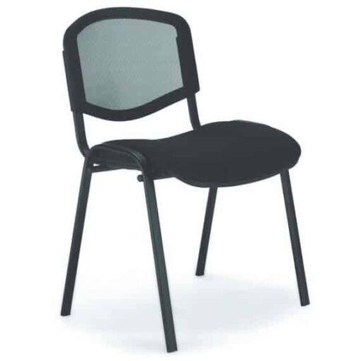 Chaise empilable de bureau ISO'R - neuf - structure en acier et assise en hêtre - dimensions 54.5x42.5x47 cm_2