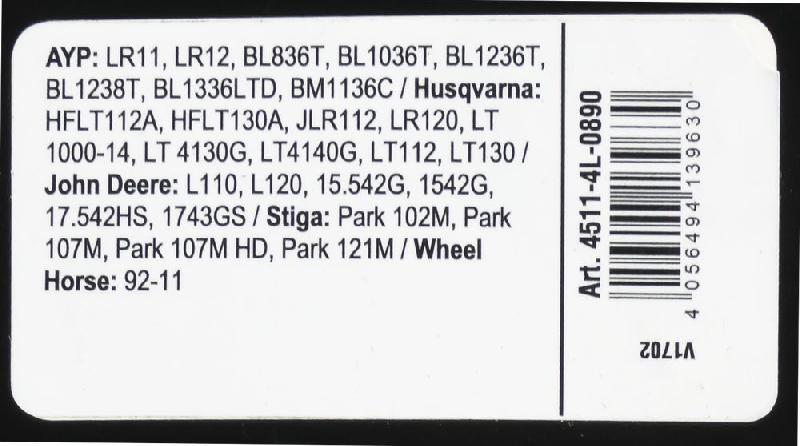 Courroie trapézoïdale X-Grip V - type 4L890_2