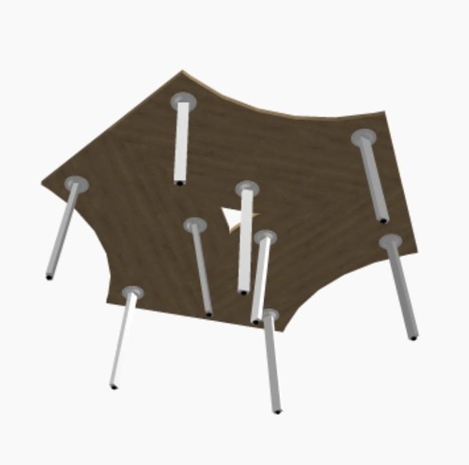 Bureau bench 3 personnes Ogi - MDD. - Blanc 9010, Blanc_2