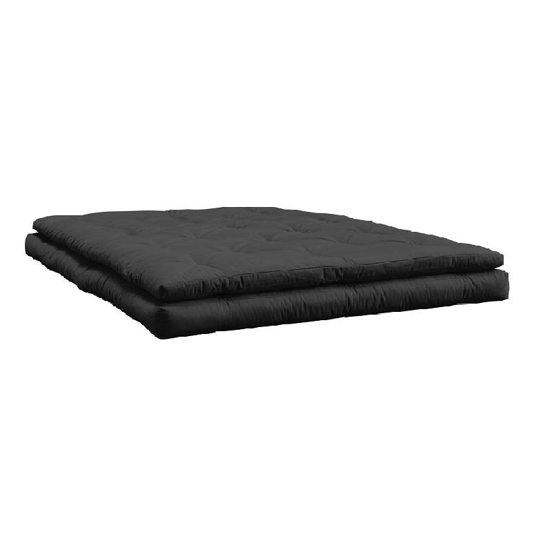 Canapé futon standard convertible Buckle-Up Sofa - Gris foncé - Matelas 140x200 cm, épaisseur 12 cm_2