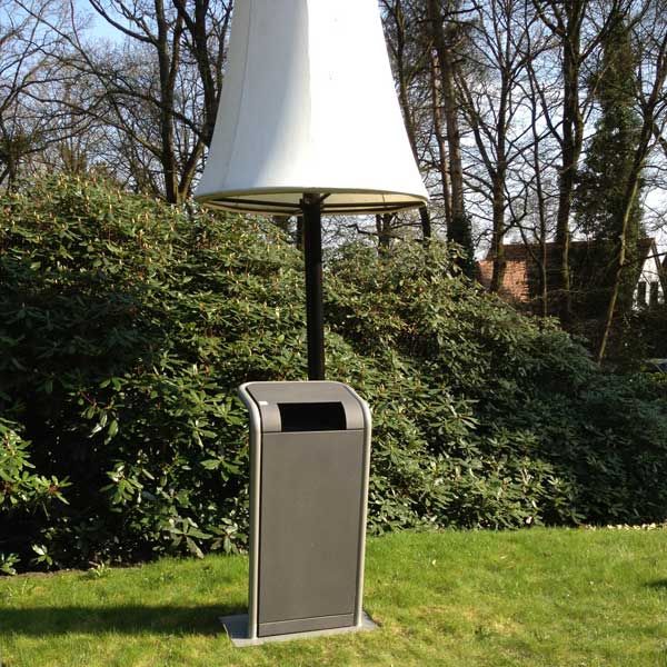 FalcoJona 70 litres - Poubelle publique robuste et design épuré - Serrure anti-vibrations et clé triangle_2