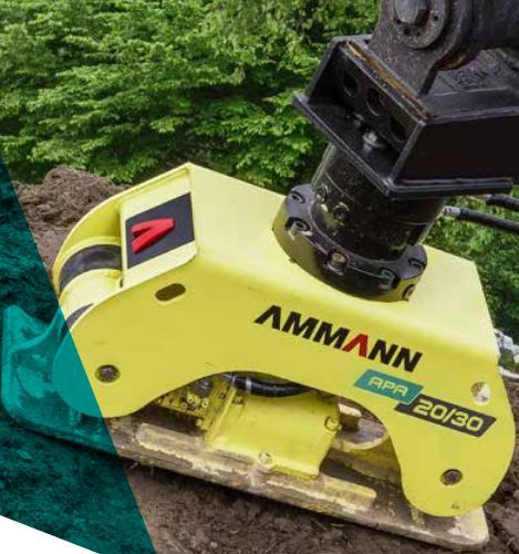 Plaque vibrante de compactage adaptable pour mini-pelles 2 à 5 tonnes - Ammann France - APA 20/40_2