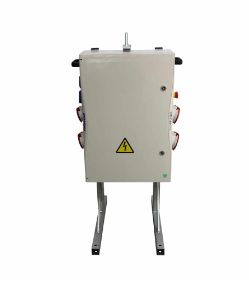 Mcpatcx510 - Armoire électrique de chantier - H2MC - Porte opaque à deux serrures triangle - 40A polyester RAL7035 - Normes EN61439_2