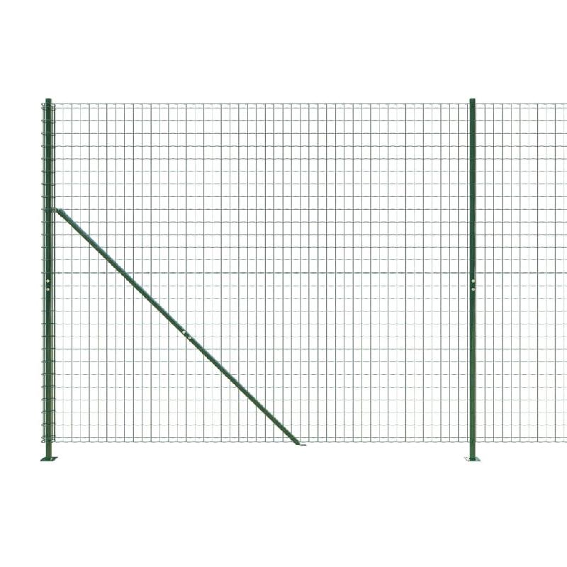 Vidaxl clôture en treillis métallique avec bride vert 1,4x10 m 154147_2