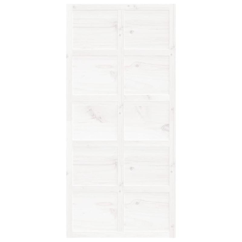 Vidaxl porte de grange blanc 100x1,8x214 cm bois massif de pin 824639_2