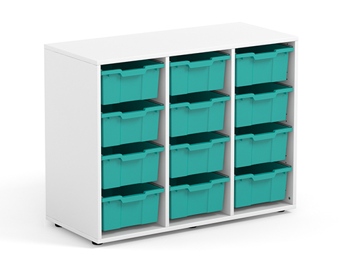 Armoire 12 bacs VICTOIRE H-80 - Mobilier pour crèches, écoles, collèges - Réf SKVICT 12 - BIOLAB_2