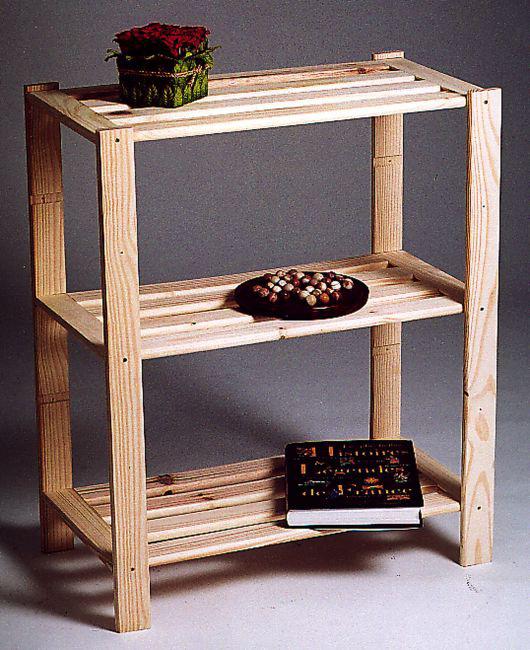 Étagère en pin - 3 tablettes réglables - 70 x 30 x 90 cm - Finition brute à personnaliser_2