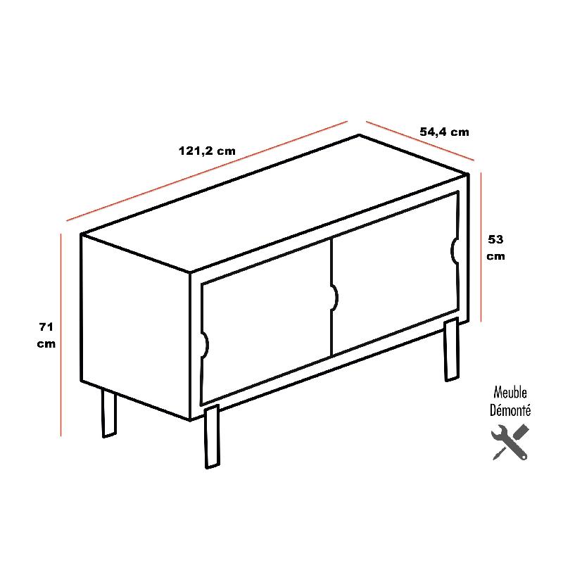 Meuble de service avec portes coulissantes - alu, blanc pastel, blanc_0
