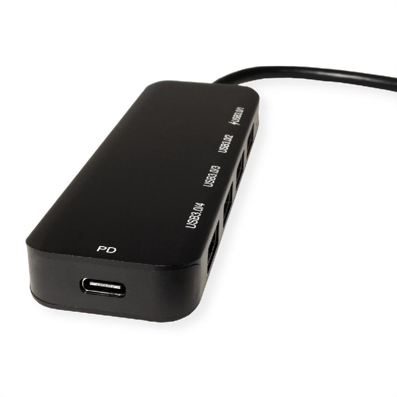 VALUE Hub USB 3.2 Gen 1, 4 ports, type C, 1 port PD_2