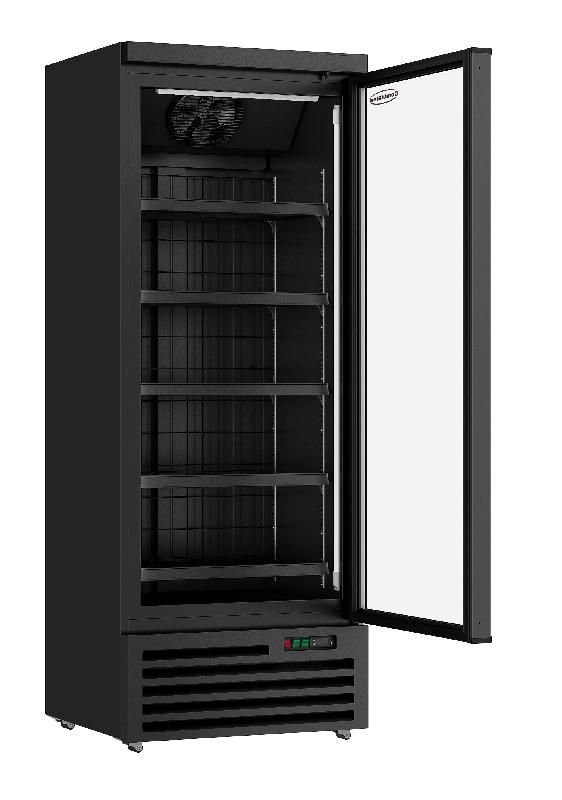 Congélateur 1 porte en verre noir jde-600f bl l750 négative 7455.2244 COMBISTEEL_2