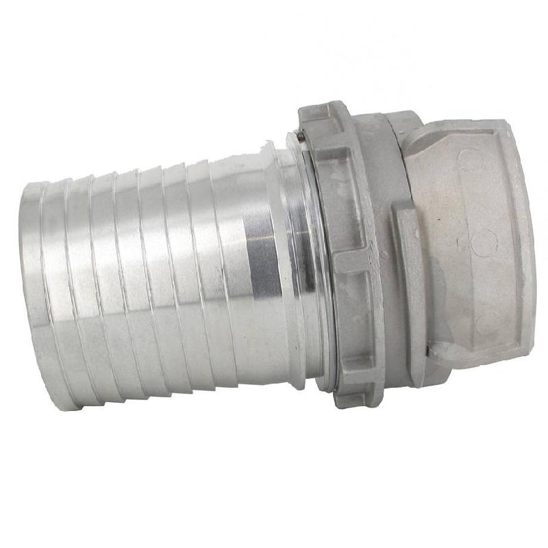 Demi-raccord symétrique avec verrou - DN 100 mm - Embout annelé Ø 100 mm - Alu_2