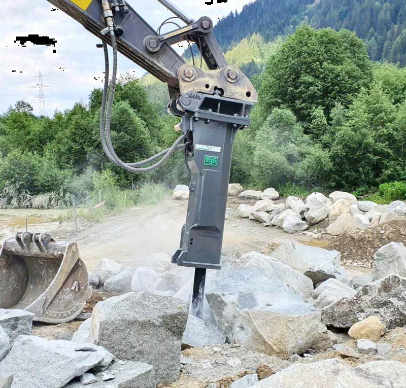 Marteau hydraulique Egli - Haute performance pour pelles 1.3 à 70 t - 95 à 4200 kg_2