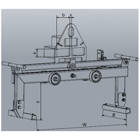 Pince mécanique pour paquets de matériaux - CMU 800kg - Référence 1566.1 - Eichinger_2