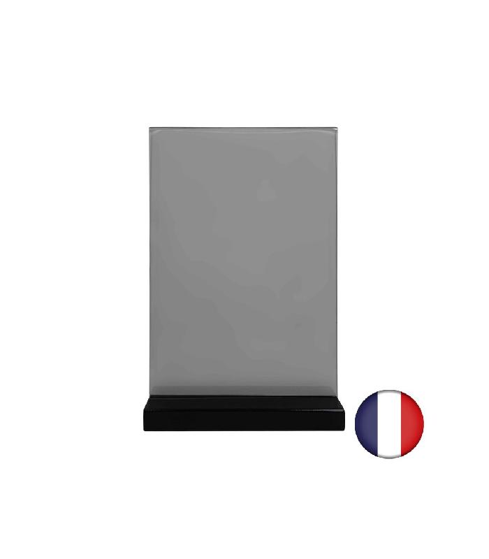 Porte menu de table en bois - dimensions 21 x 6,5 x 2,4 cm avec plexi A4 - Lot de 2 - Référence : PFN57N-PLEXIA4_2