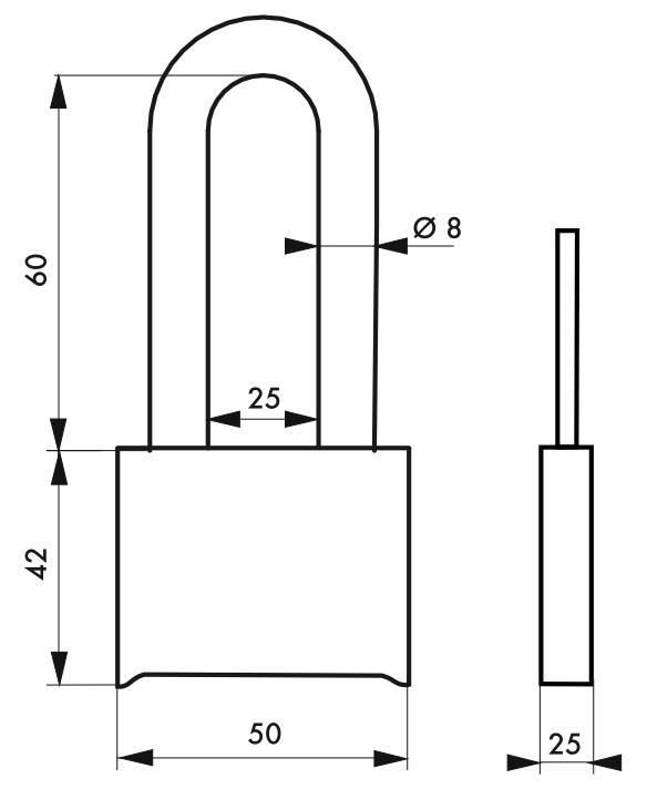 Cadenas Tanker 2 à combinaison modifiable - Anse haute 1/2 - Corps laiton - 10 000 combinaisons possibles - Thirard_2