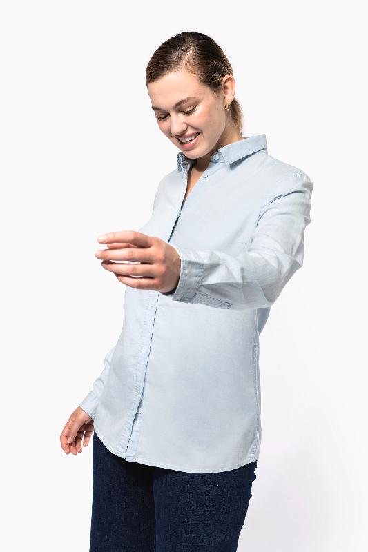 Chemise écoresponsable délavée en coton twill femme - Réf: KNS501 - Kariban_2