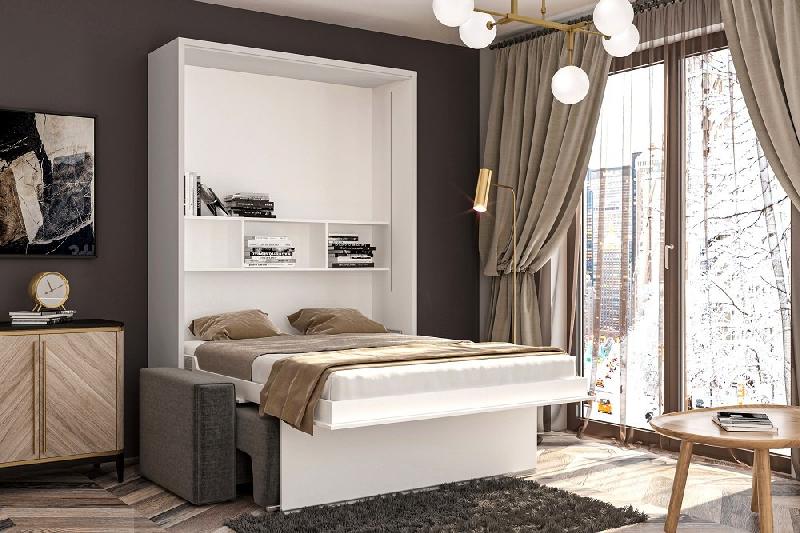 FALCON SOFA - Armoire lit escamotable avec canapé intégré - Couchage 140x200 cm - Tendance et haut de gamme_2