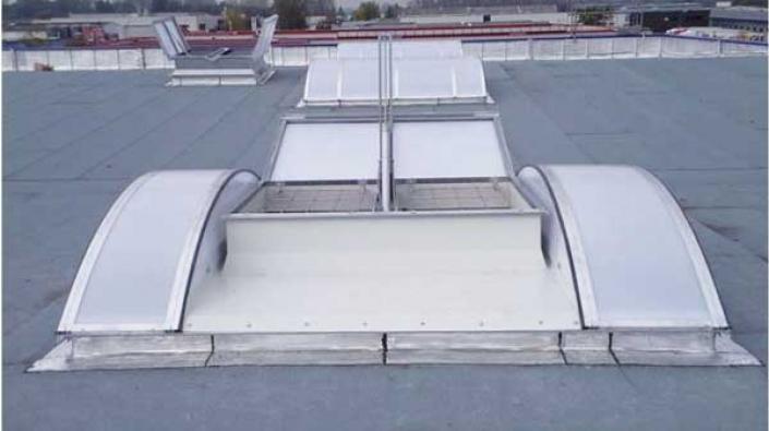 Lanterneau ponctuel ecobac 160 pn pour voute / sur embase en polyester / 190 x 160 cm_2