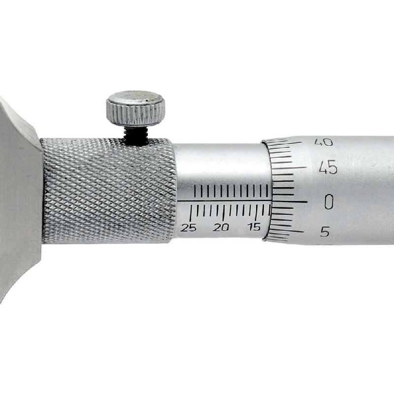 Micromètre de profondeur - 0-75 mm - lecture 0,01 mm sur tambour chromé mat - pont de mesure 100 mm_2