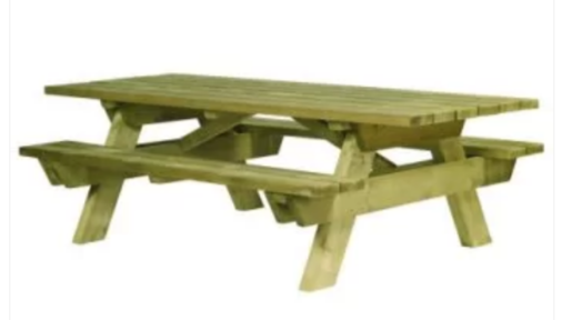 Table pique-nique BERLIN - En pin du Nord traité autoclave classe IV - 10580 - certifié FSC - 200 cm - à sceller_2