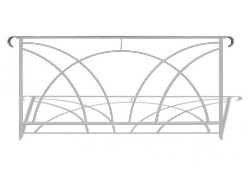 Bar3412c barrières urbaines - Urban'nt - en acier avec montants en fer plat, main courante moulurée et inox_2