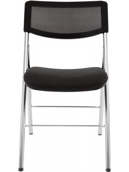 Cpdiva N - Chaise pliante - Alba - dossier en maille ergonomique et structure en acier chromé_2
