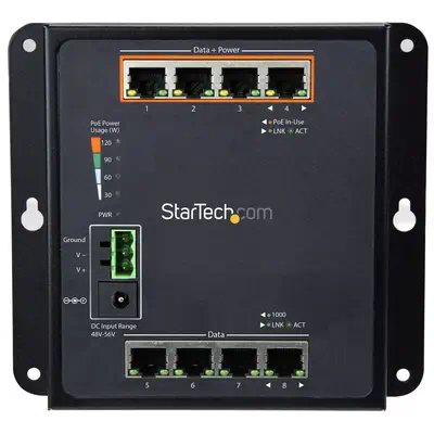 Switch Gigabit Ethernet géré à  8 ports (4 PoE+) - Fixation murale et accès en façade_2