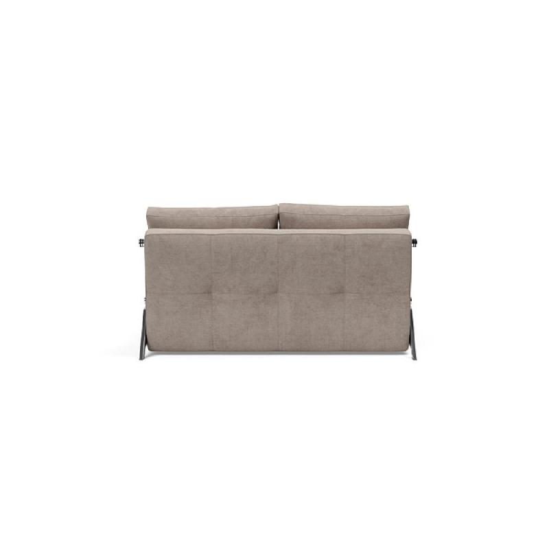 INNOVATION LIVING  CANAPÉ DESIGN CUBED 02 CHROME CONVERTIBLE 200*140 CM TISSU CORDUFINE, BEIGE_2