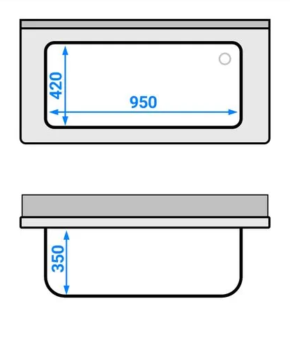Plonge batterie 120x60cm sur meuble_2