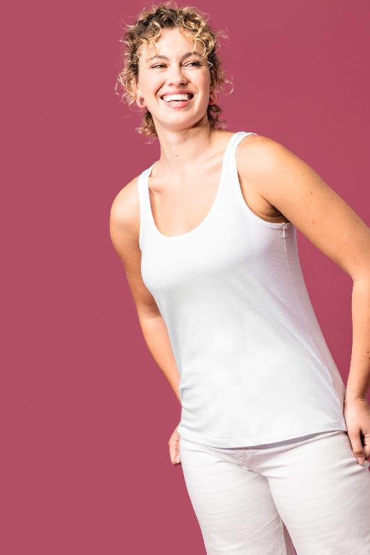 Débardeur écoresponsable femme - Réf: K3024IC - 100% coton biologique avec coupe ajustée et col rond_2