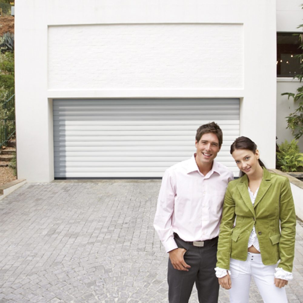 Porte de garage enroulable oporte / motorisée / lames en aluminium / isolation thermique_2