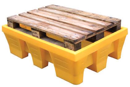 Bac de rétention 120 litres jaune 100% PEHD - Sans caillebotis_2