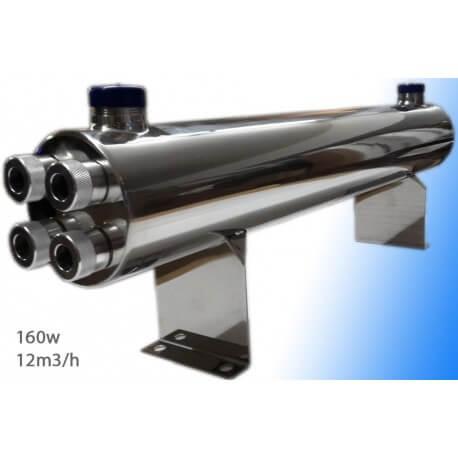 Stérilisateur UV 160W - Ampoule Philips Germicide UV-C - Acier inoxydable - Débit 12 m³/h_2