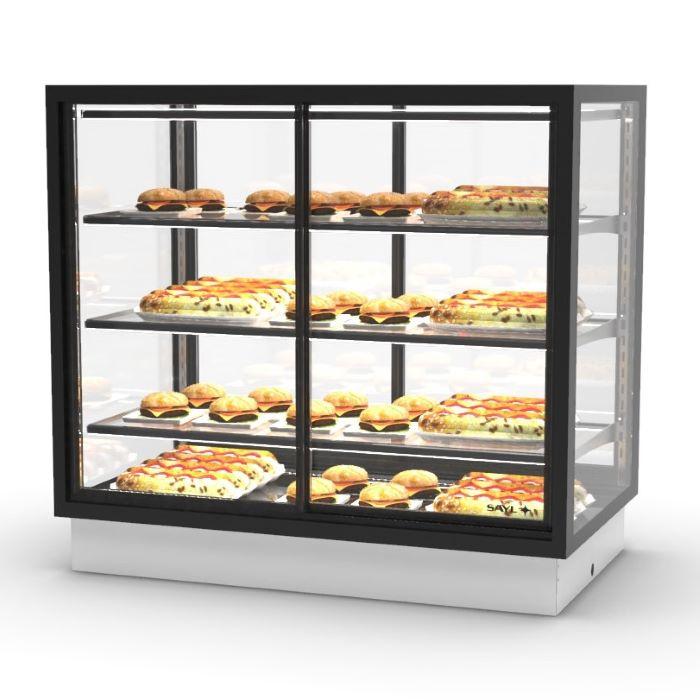 Vitrine chauffante INTEGRA Drop-In - 4 niveaux - 1000 mm - H815 mm | Sayl Barcelona - 815 mm, Accès avant et arrière_2