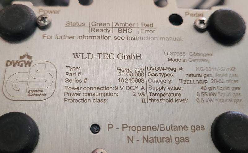Brûleur à gaz de laboratoire WLD-TEC Flame 100_2