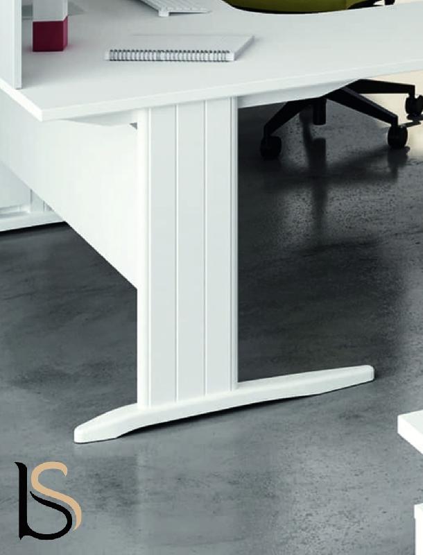 Bureau rectangulaire Practika P1 - Quadrifoglio - 160, Blanc, Gris_0
