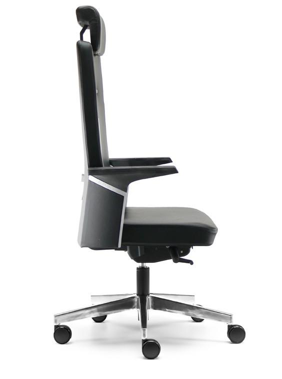 Fauteuil de Direction cuir KO1 avec têtière - Sokoa. - cuir blanc_2