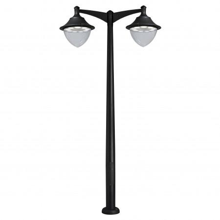 Luminaire pour mât 2 bras Gunther-60 - IP65 GX53 9x10W - Noir - Extérieur - Classe II_2