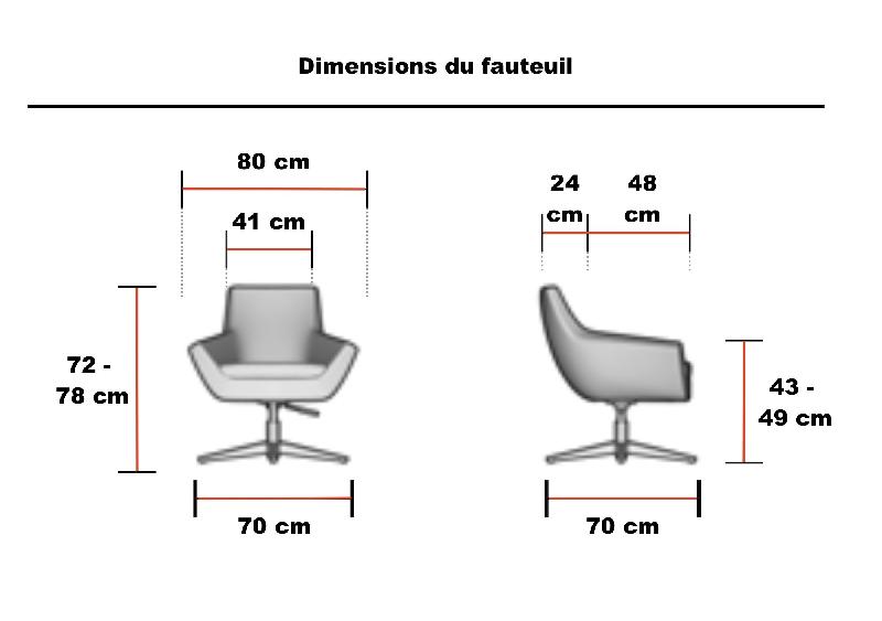 Siège d'accueil pivotant Storn - Mobel linea. - Violet_0