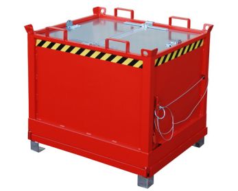 Type fb - benne à fond ouvrant pour trains à base roulante - bauer gmbh - charge 1000 - 1250 kg_2